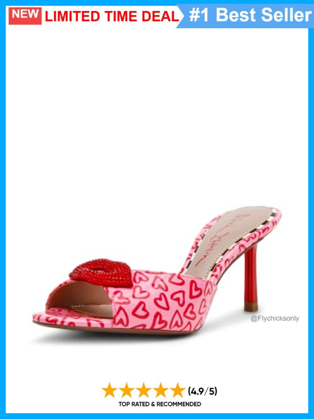 Betsey Johnson Peep Toe Stiletto Heeled Sandal Mule